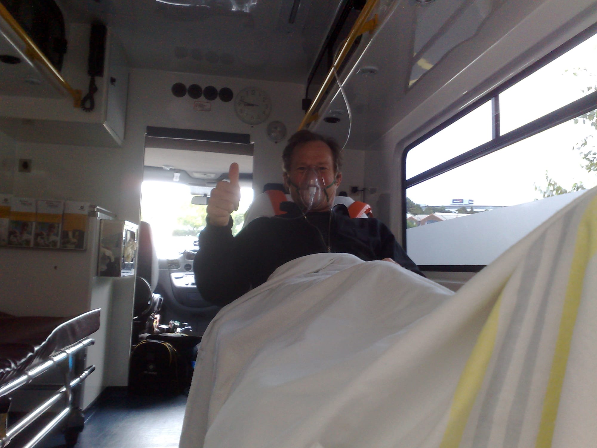 How the world looks from the back of an ambulance