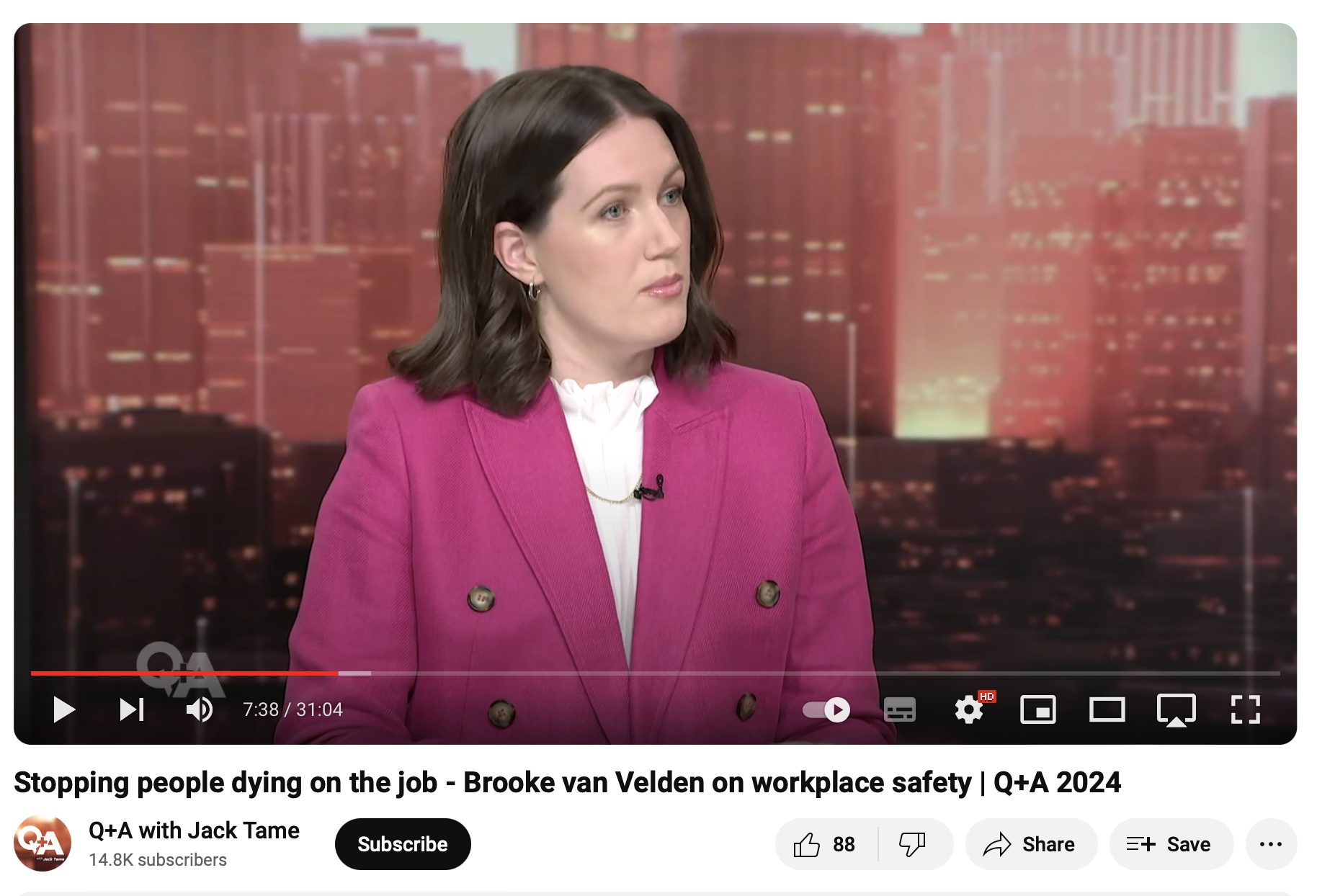 Brooke is on the TV, being a Minister! 