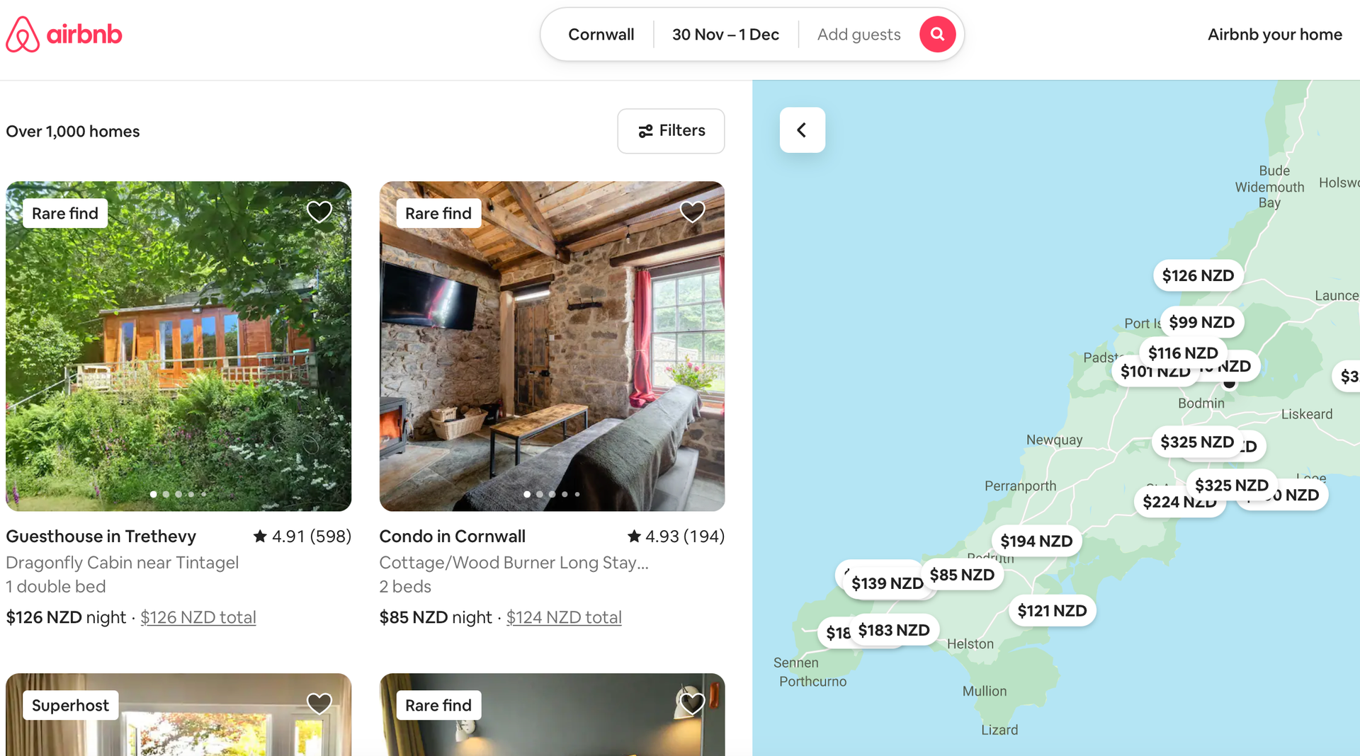 A problem from Queenstown to Cornwall